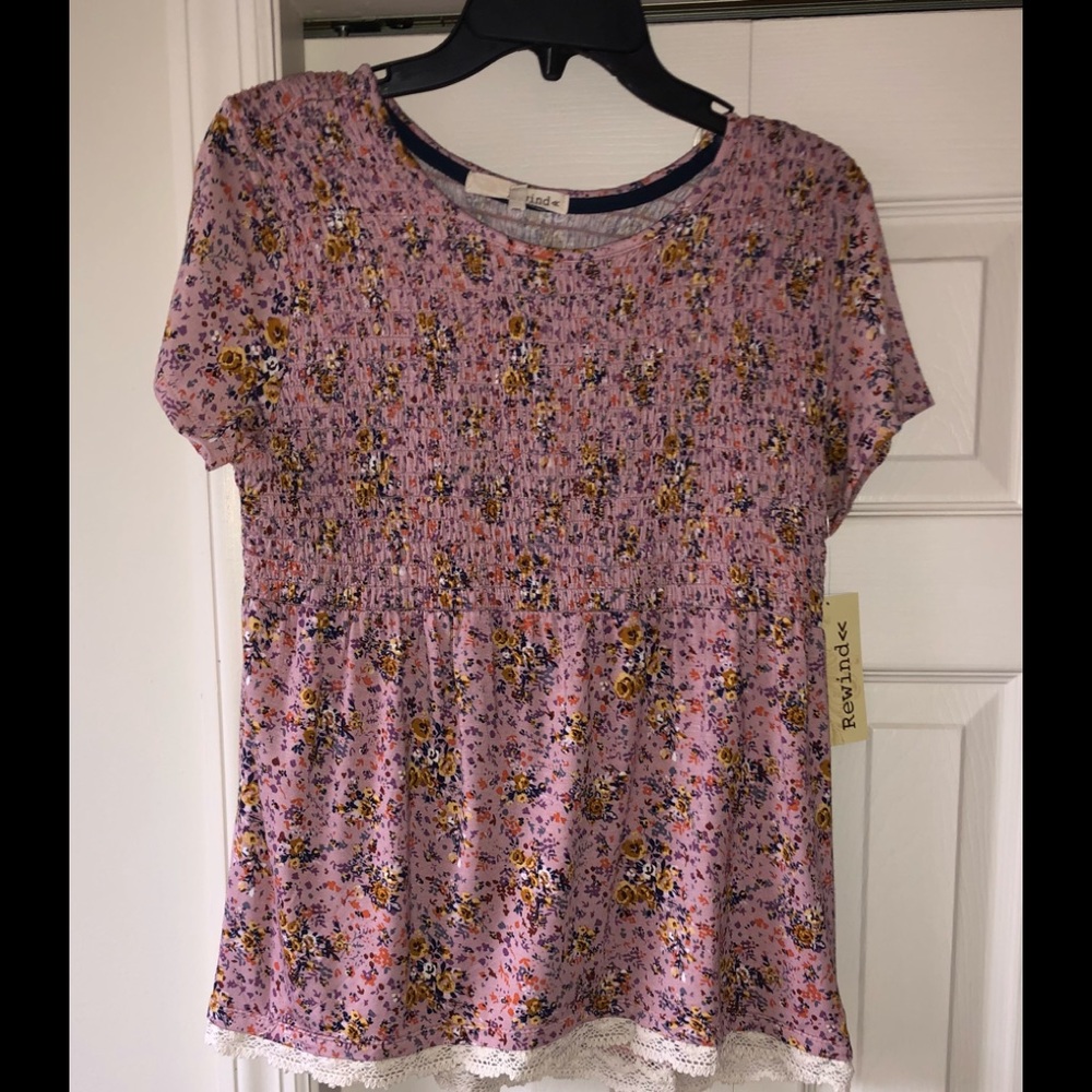 NWT Rewind Smocked Top